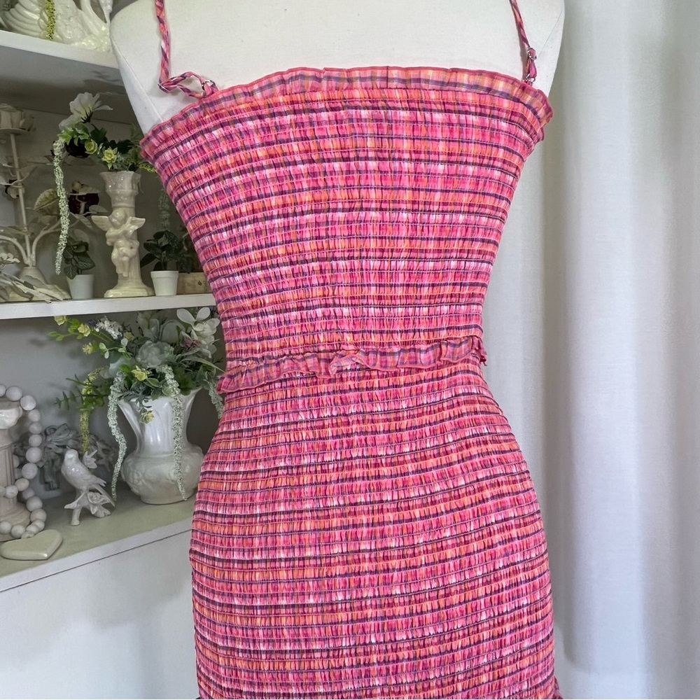Koko and Mason Pink Plaid Spaghetti Strap Dress - Picture 8 of 14